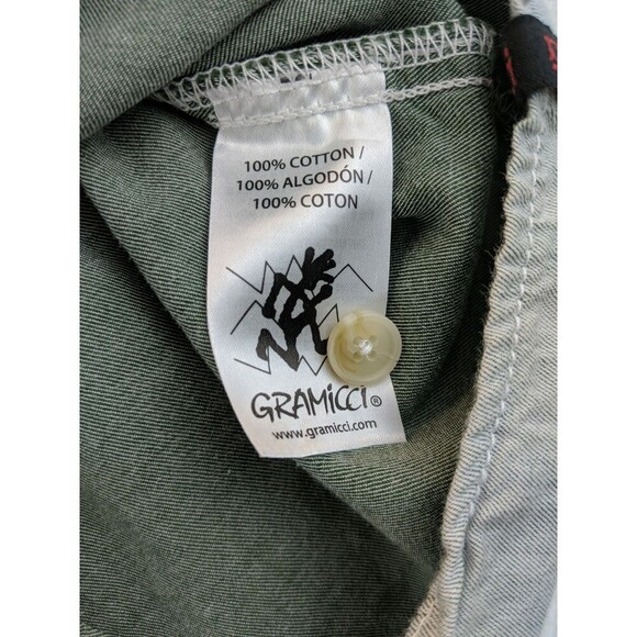 Gramicci Original Freedom Light Blue Cotton Button Short Sleeve Shirt Medium - Picture 13 of 16